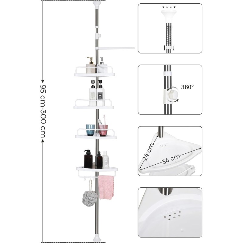 Mensola Angolare da Bagno, doccia