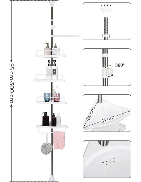 Mensola Angolare da Bagno, doccia
