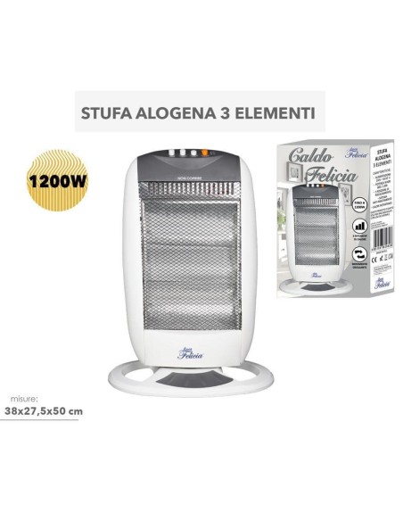 Stufa alogena 3 elementi 1200W