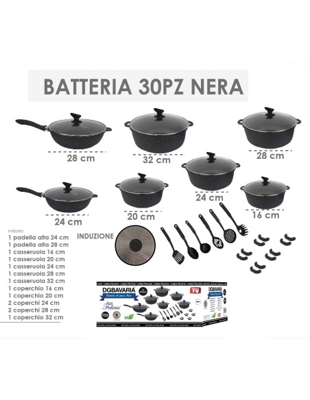 Set batteria pentole 30 pz DGBAVARIA