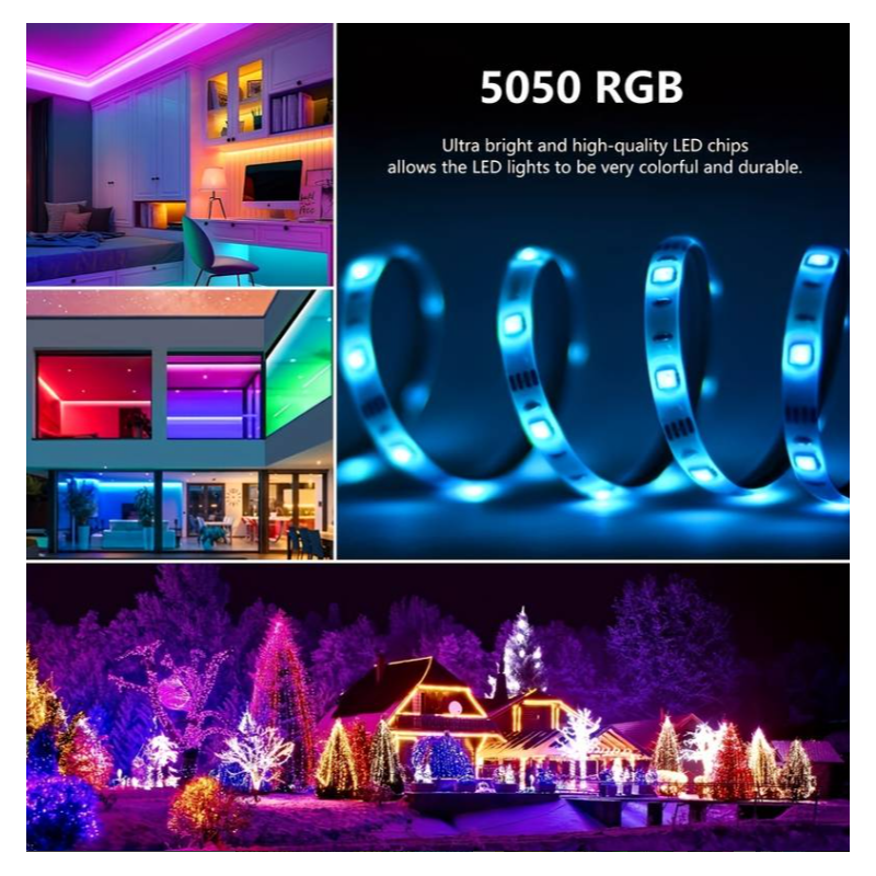 Striscia LED smart rgb multicolore casa,...