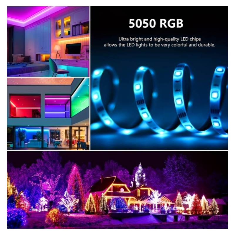 Striscia LED smart rgb multicolore casa,...