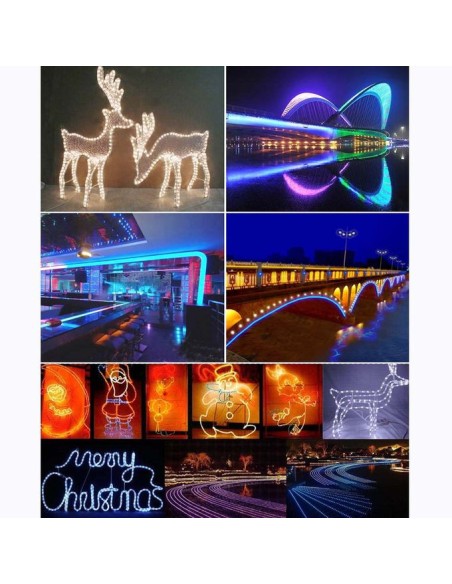 filo luminoso flessibile multicolore