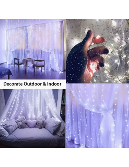luci stringa di luci a LED sottili per tende, decorazioni
