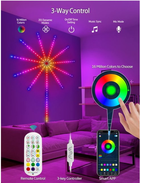 Strisce luminose led rgb app controllo effetti