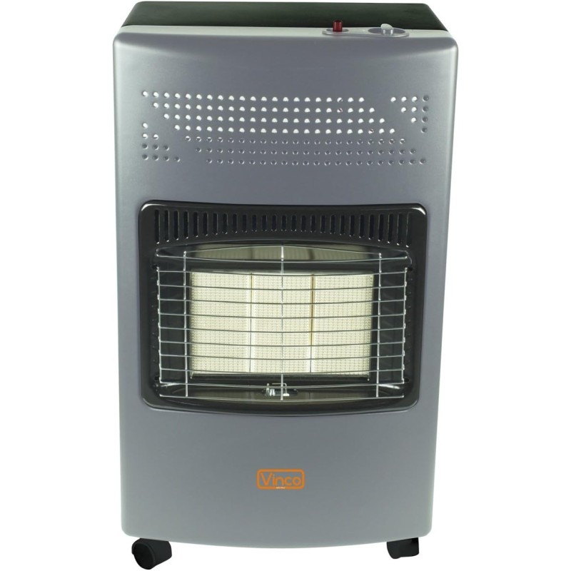 Vinco Stufa a gas con pannello infrarossi, 4200 Watt, Grigio scuro