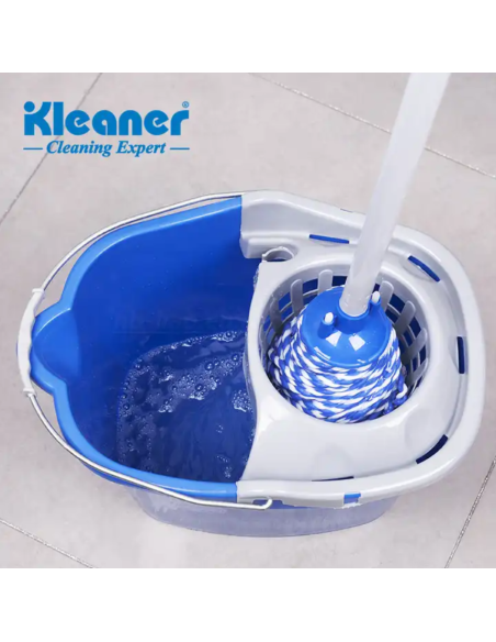 Secchio Mocio Rotante Cestello Lavapavimenti in Microfibra