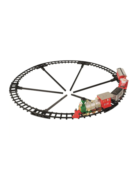 Natale Pista Treno in Plastica Per Albero con Luce LED