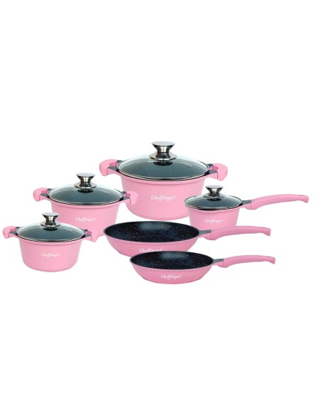 Batteria in pietra Cheffinger 10pz Rosa