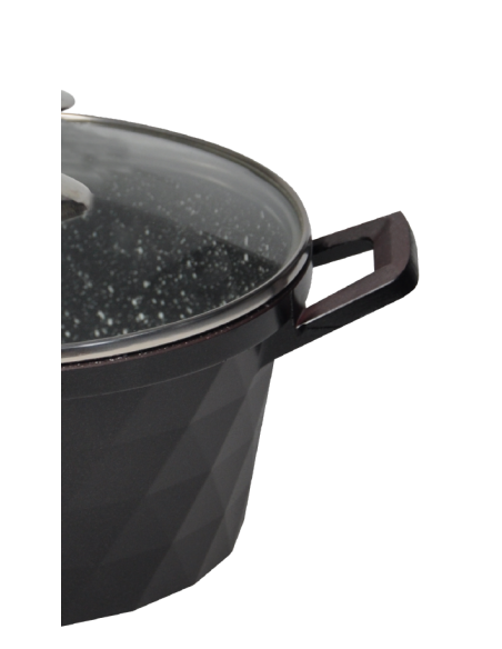 Set pentole a induzione pentole diamantate Nero Cheffinger