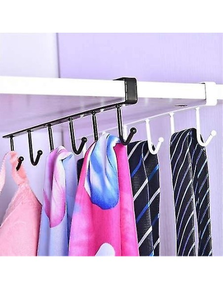 Portaganci multifunzione con ganci da appendere sotto ripiani e tazze di asciugatura