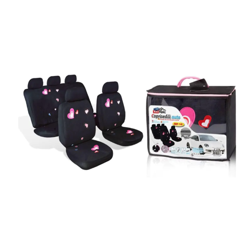 Set Completo Coprisedili Auto universali Cuore