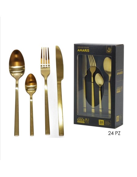 Set Posate ORO 24pz satinato