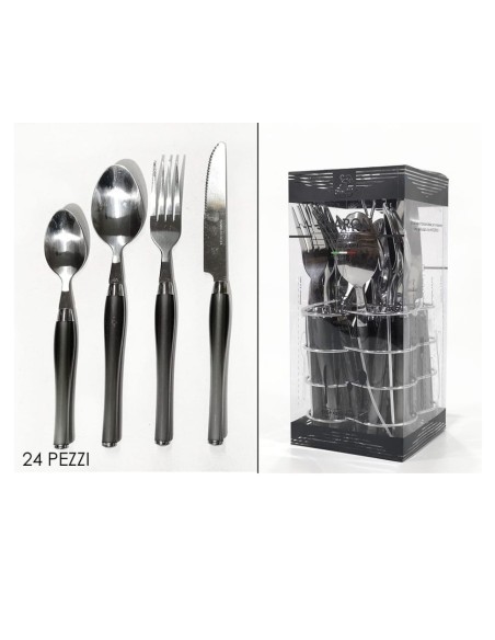 Set Posate Sharon Acciaio grigio 24pz