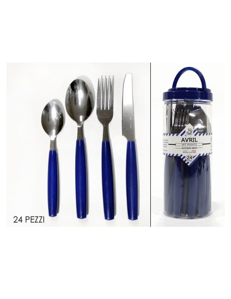 Set Posate Avril blu 24pz