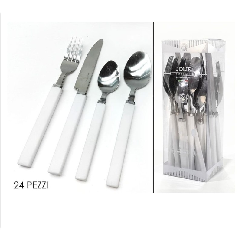 Set Posate Jolie bianco 24pz