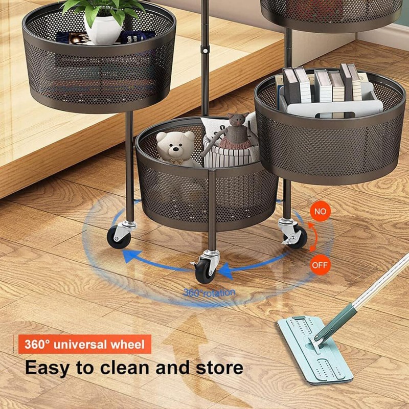 Cestino contenitore 3 piani rotazione 360°