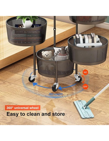 Cestino contenitore 3 piani rotazione 360°