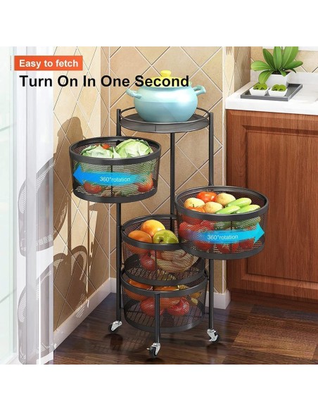 Cestino contenitore 3 piani rotazione 360°