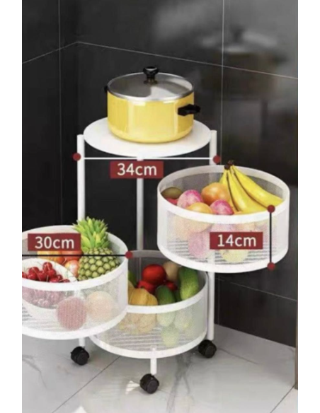 Cestino contenitore 3 piani rotazione 360°