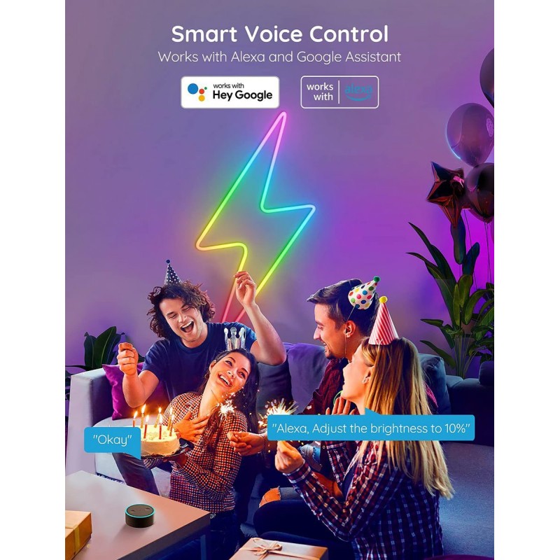 Striscia al neon intelligente wifi rgb 5m