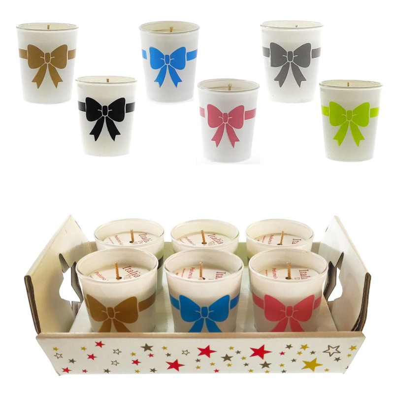 Kit da 6 candele profumate con vassoio