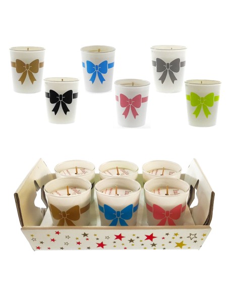 Kit da 6 candele profumate con vassoio