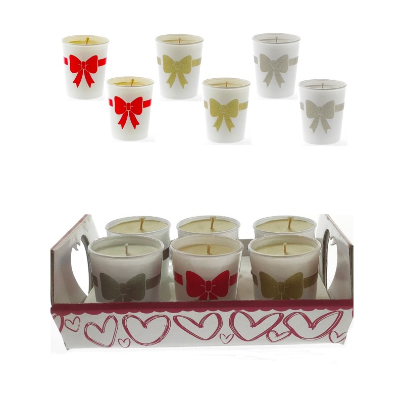kit da 6 candele profumate omaggio vassoio