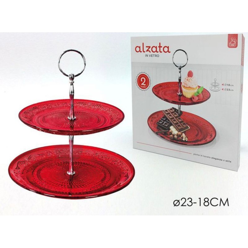 Alzata da 18cm centrotavola in vetro