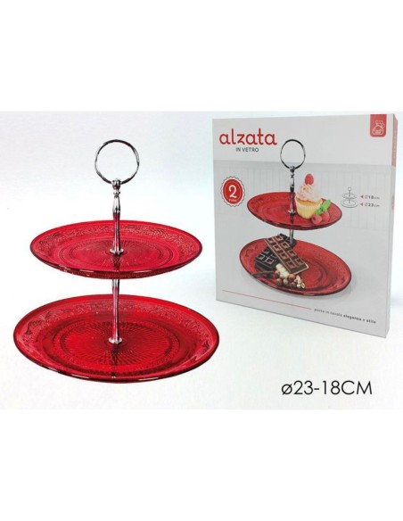 Alzata da 18cm centrotavola in vetro