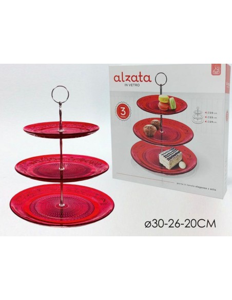 Alzata da 26cm centrotavola in vetro