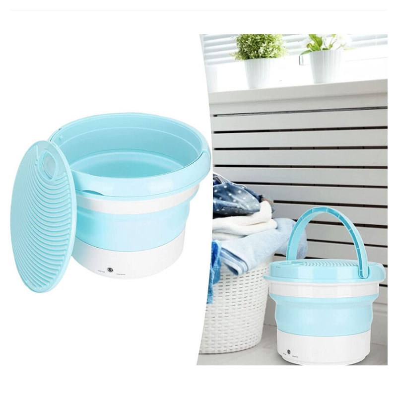 Mini lavatrice portatile pieghevole con centrifuga