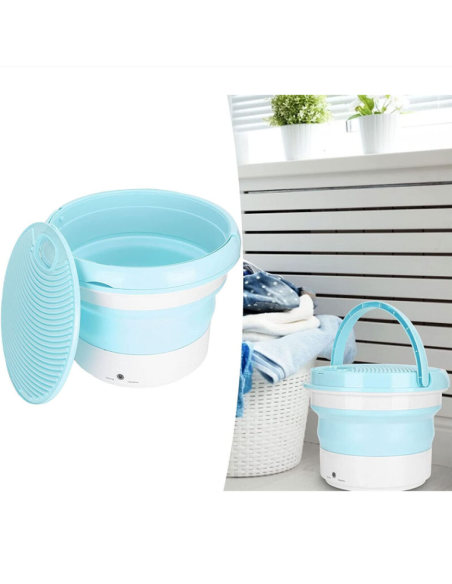 Mini lavatrice portatile pieghevole con centrifuga