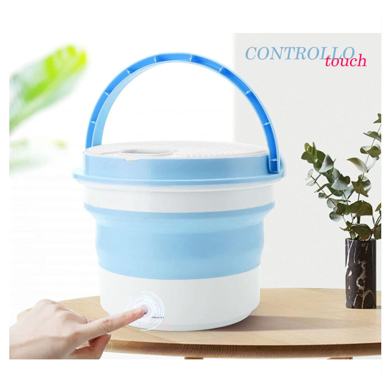 Mini lavatrice portatile pieghevole con centrifuga