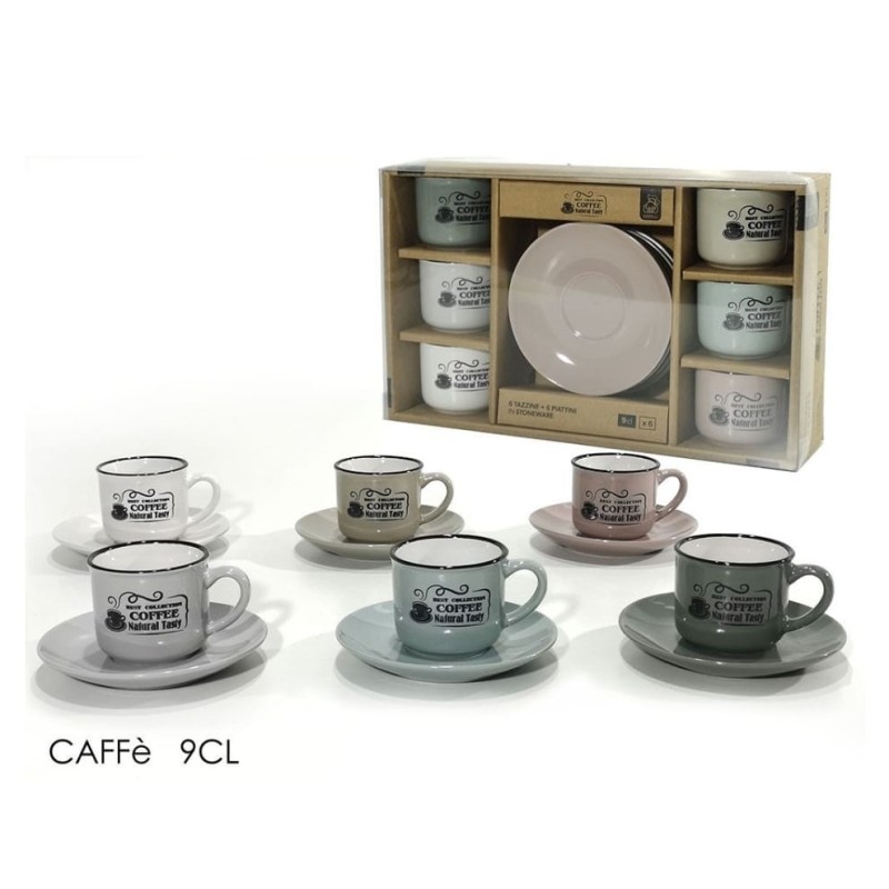 set tazzine caffe 6+6 9cl
