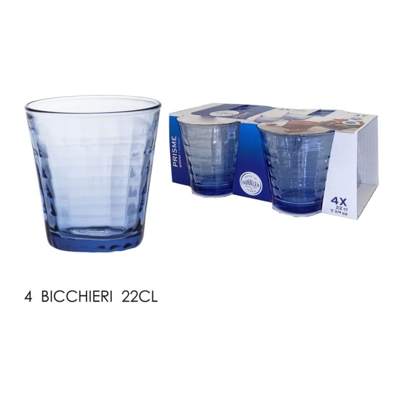 bicchieri set da 4 whisky 22cl prisme