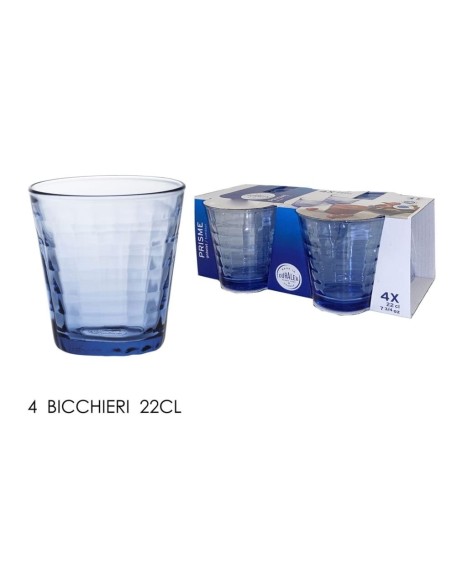 bicchieri set da 4 whisky 22cl prisme