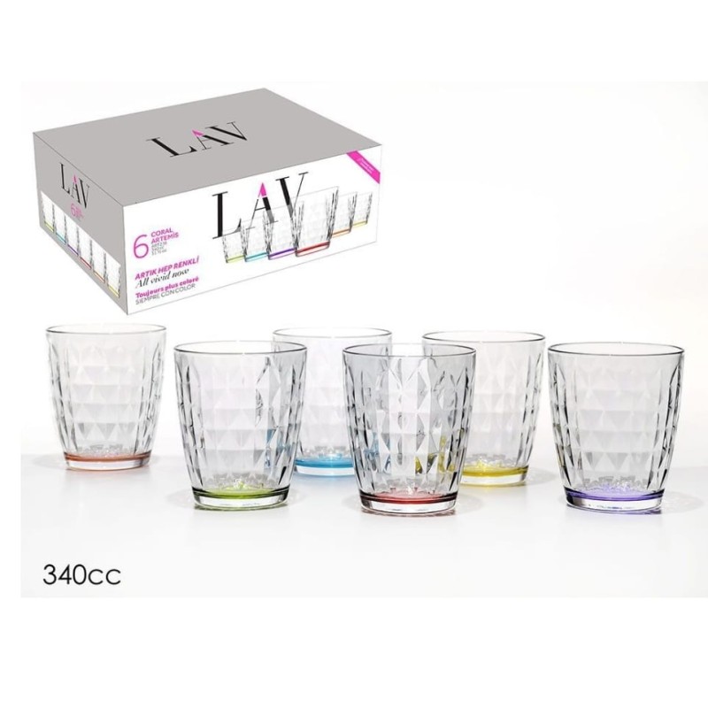 bicchieri Artemis set da 6pz 340cc