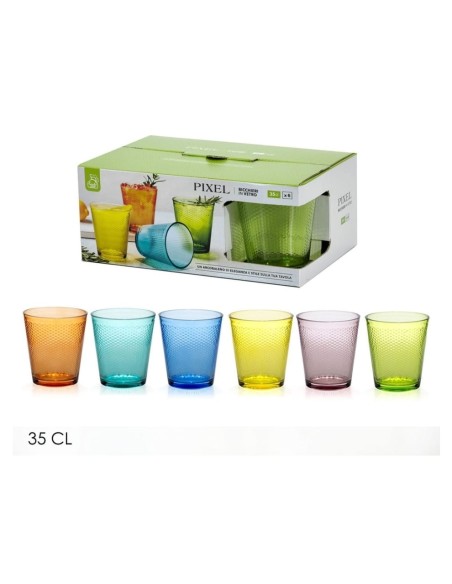 set bicchierini 6pz multicolore in vetro