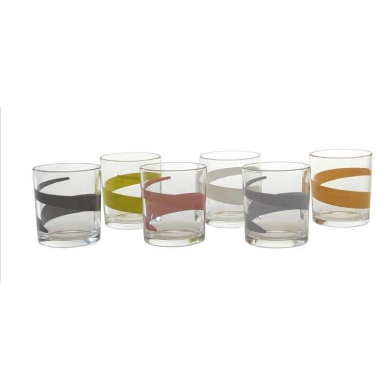 bicchieri in vetro colorato 6pz b2020