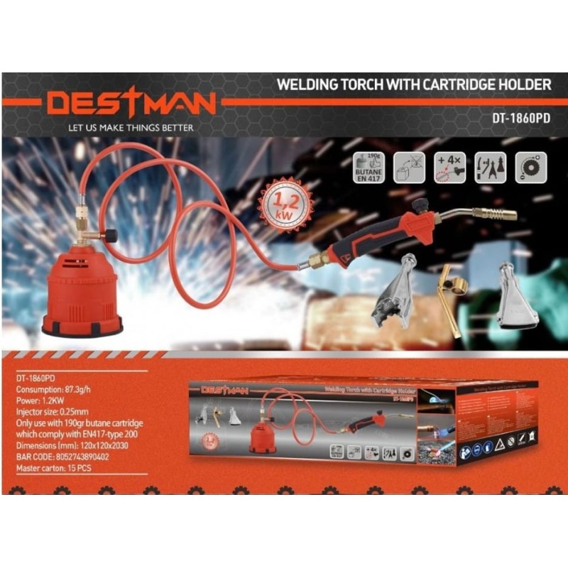 Cannello per saldare 1.2 KW destman dt-1860pd
