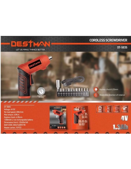 Avvitatore ricaricabile 4V destman dt-5053