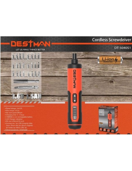 Avvitatore ricaricabile 3.6V destman dt-5040S1