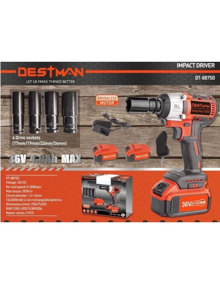 Trapano a batteria 36V destman dt-8875D