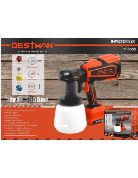 Pistola spray a batteria destman hm-5580