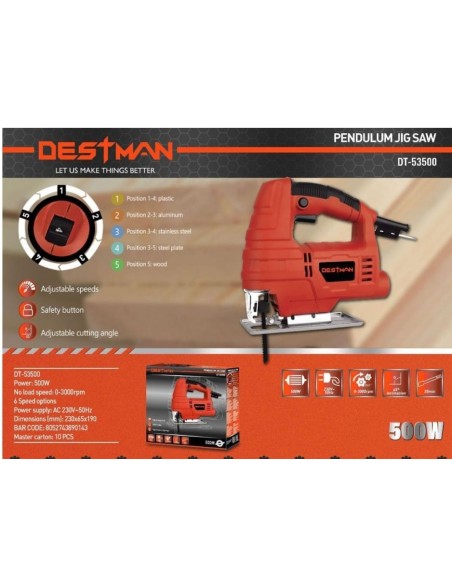 Sega a pendolo elettrica 500W destman dt-53500