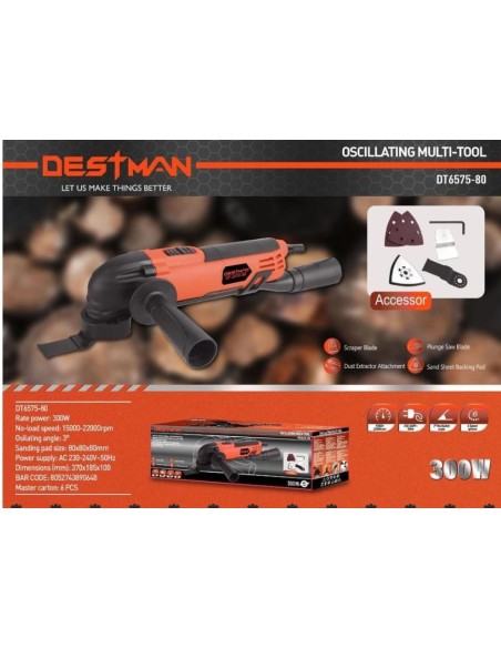 Multiutensile oscillante 300W destman dt-6575-80