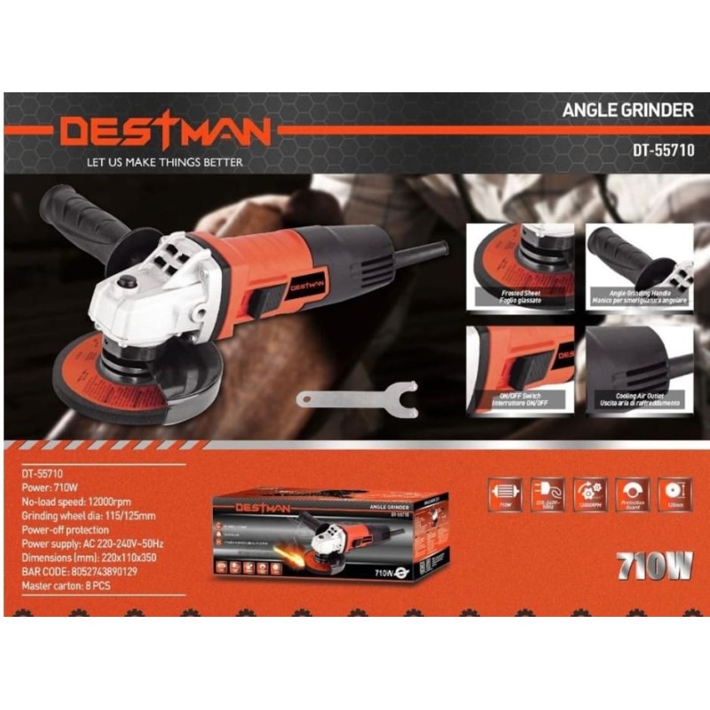 Smerigliatrice elettrica 710W destman dt-55710