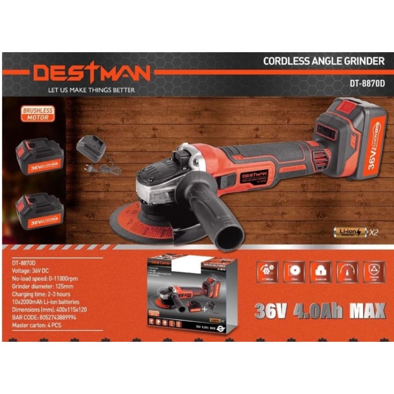 Smerigliatrice a batteria 36V destman dt-8870D