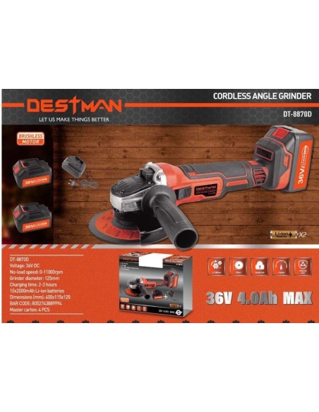 Smerigliatrice a batteria 36V destman dt-8870D